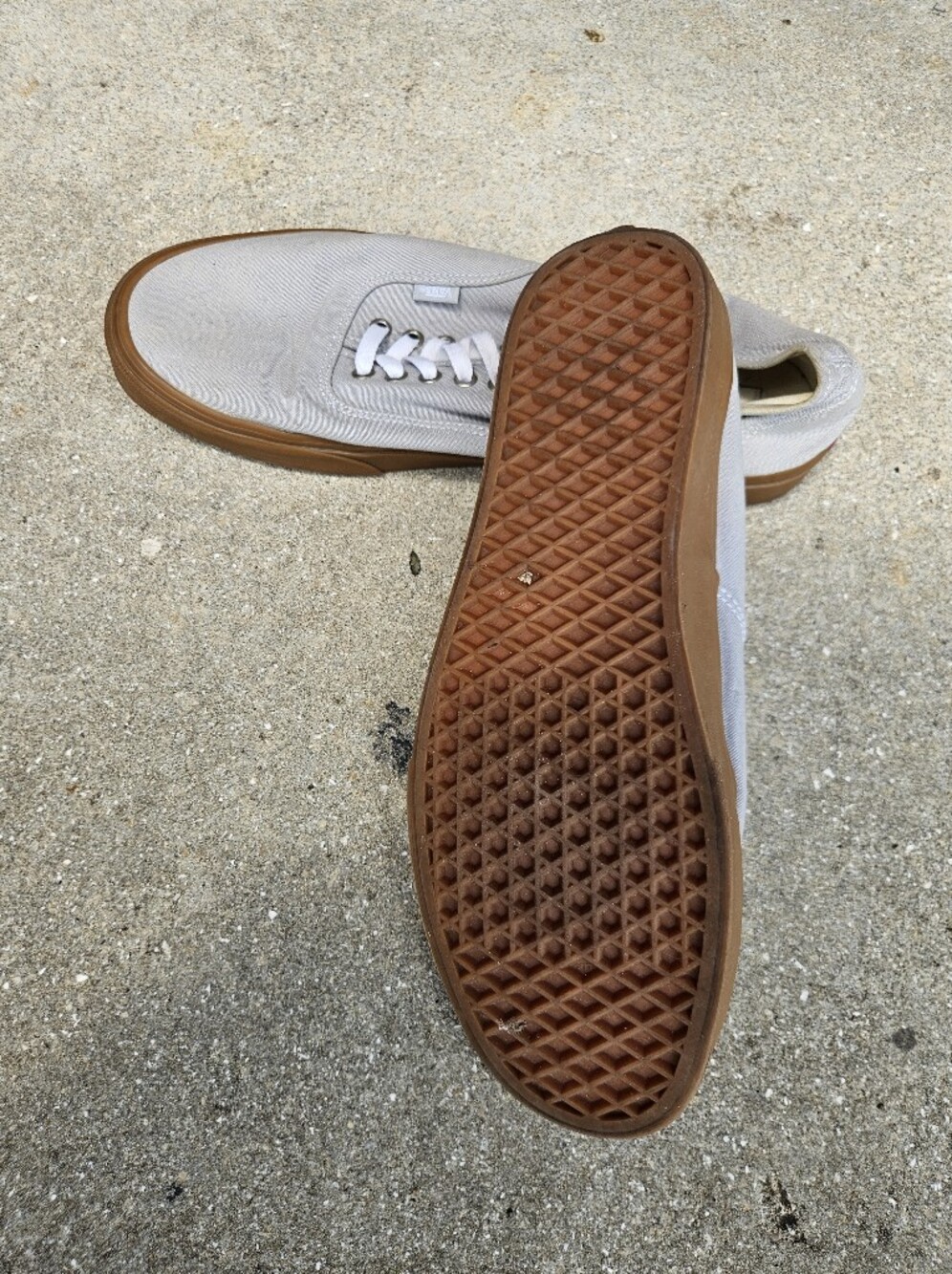 Vans Authentic Mens 13 Beige Athletic Skateboard Canvas 751505 Shoes Sneakers - Picture 5 of 6